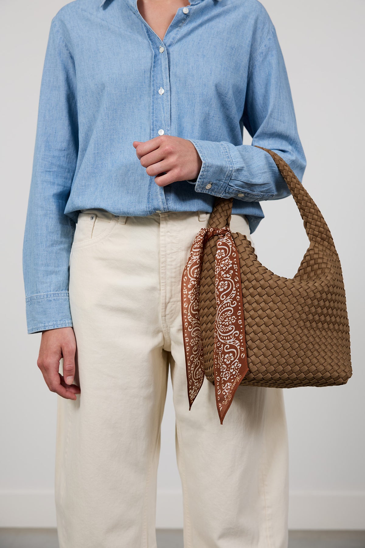 MARREA × POSA Twilly Scarf Caramello Coast