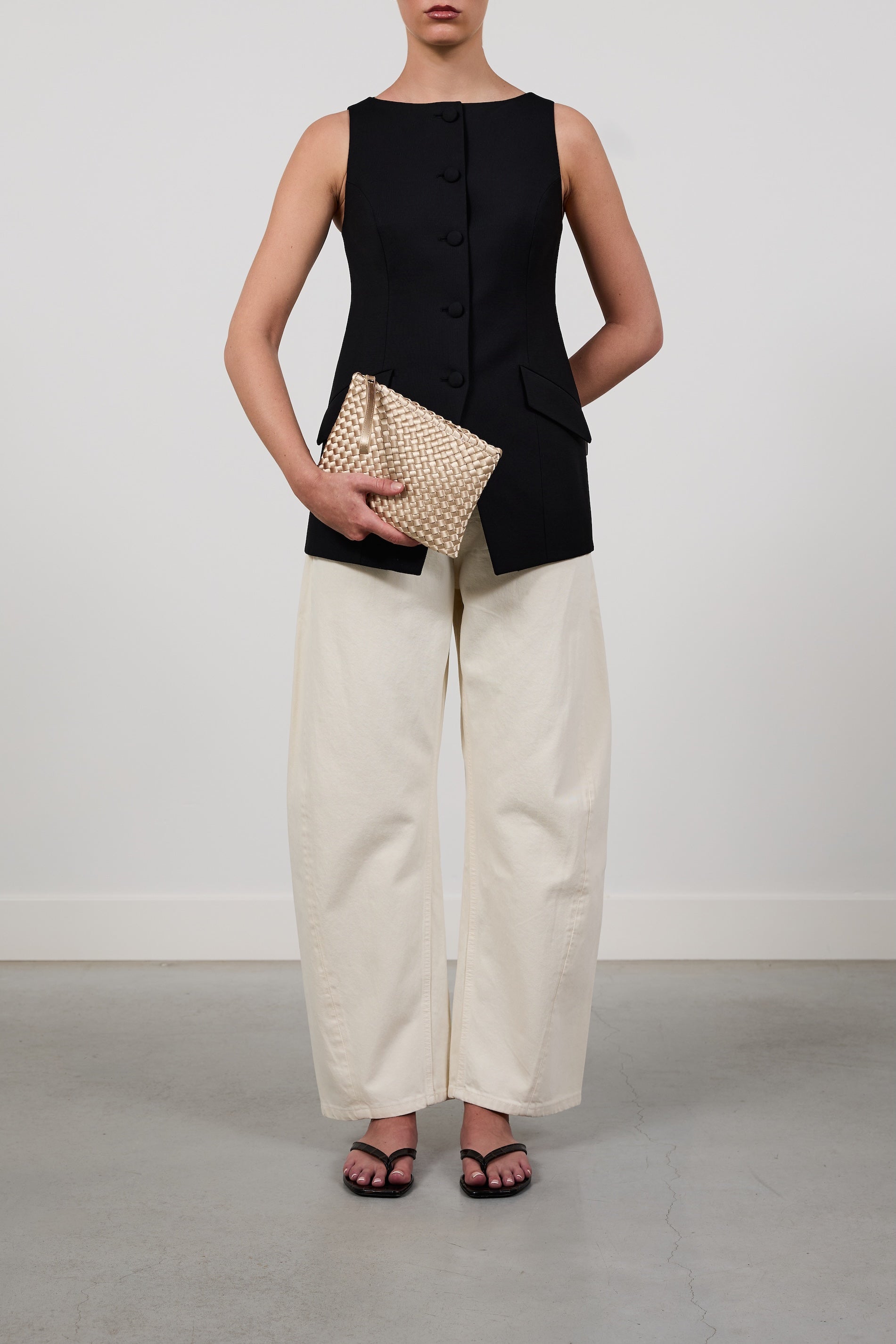 Marrea Clutch Champagne Satin Gold