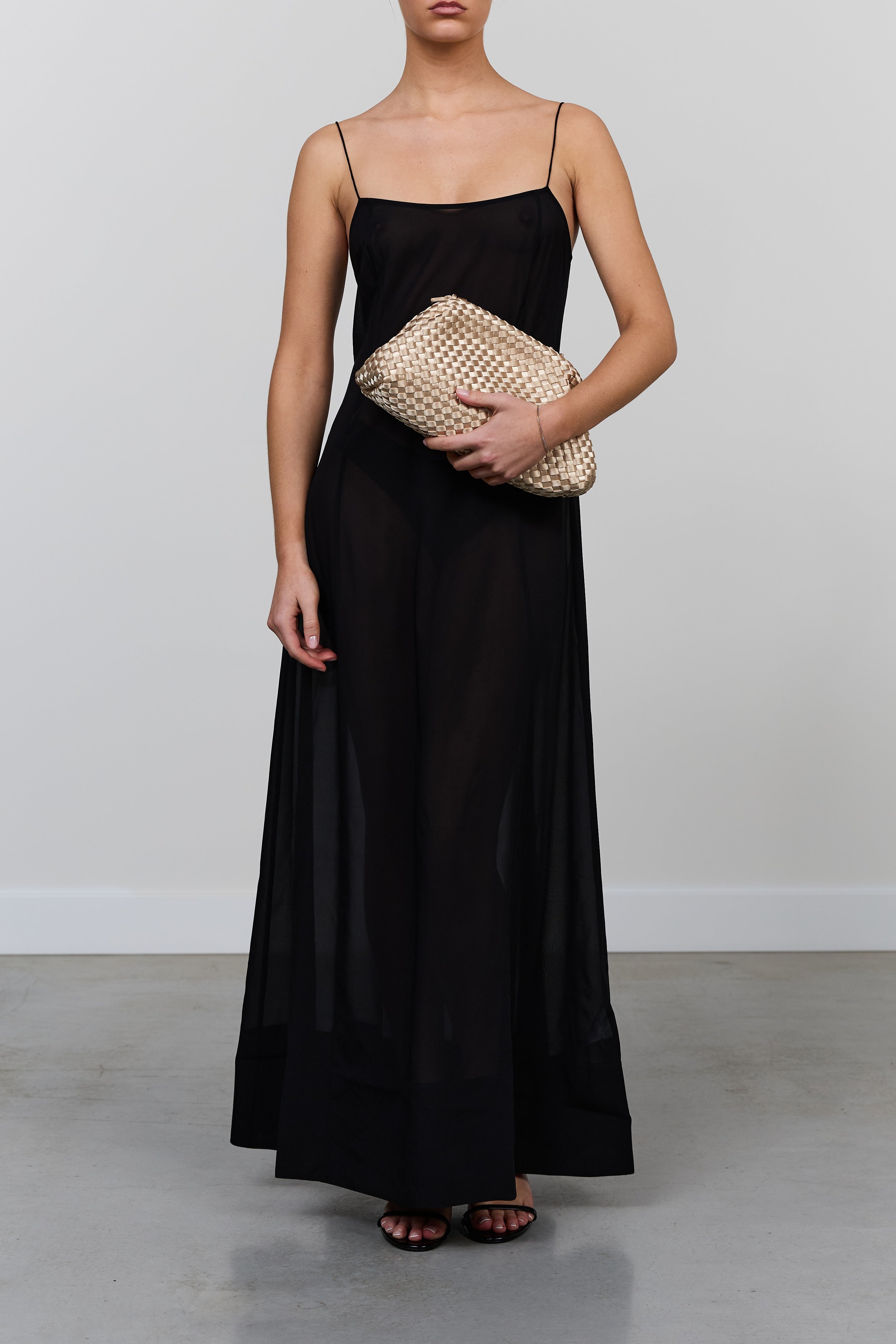 Marrea Pouch Champagne Satin Gold