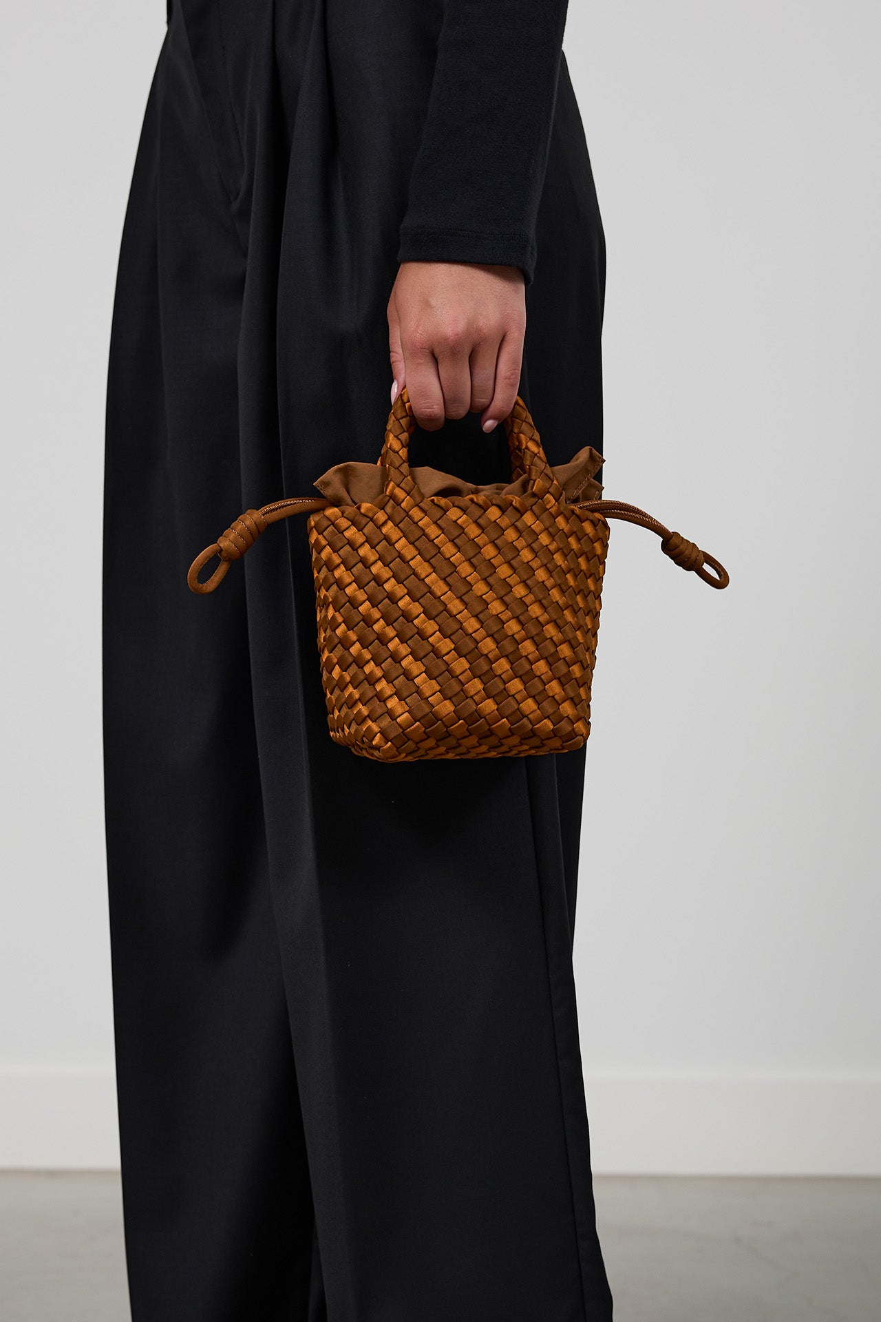Marrea Mini Caramel & Affogato Satin Stripe