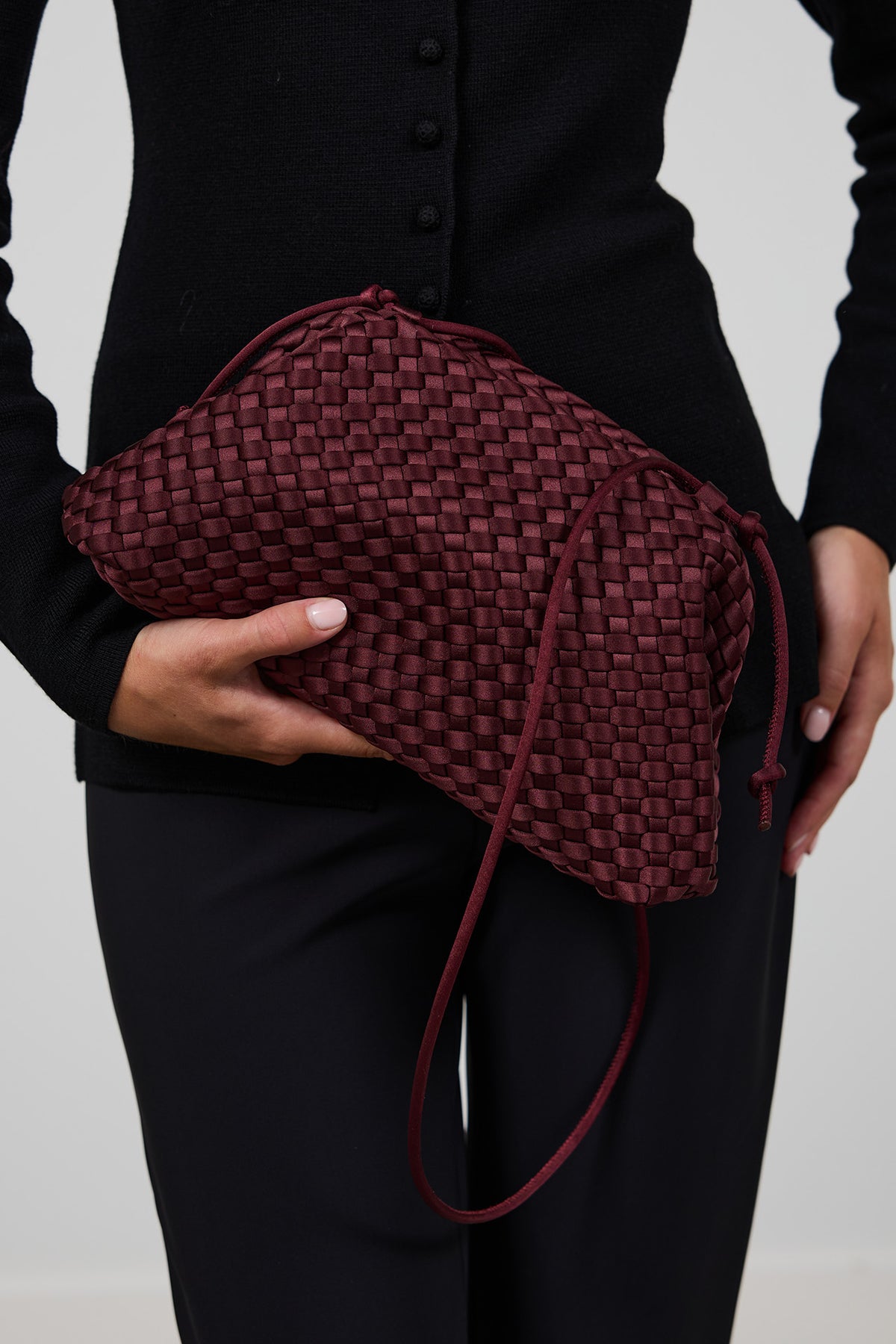 Marrea Pouch Inkberry Satin
