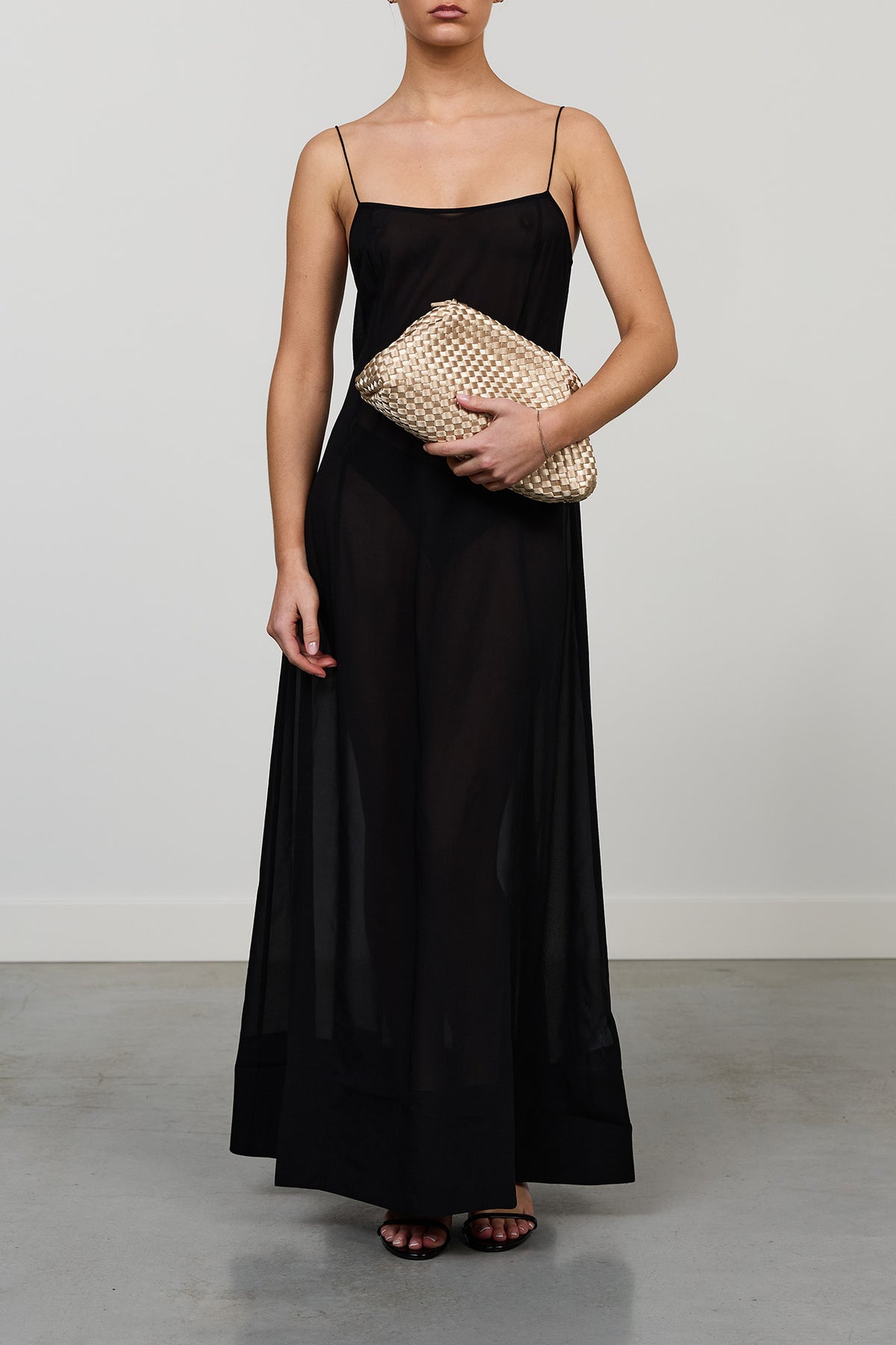 Marrea Pouch Champagne Satin Gold