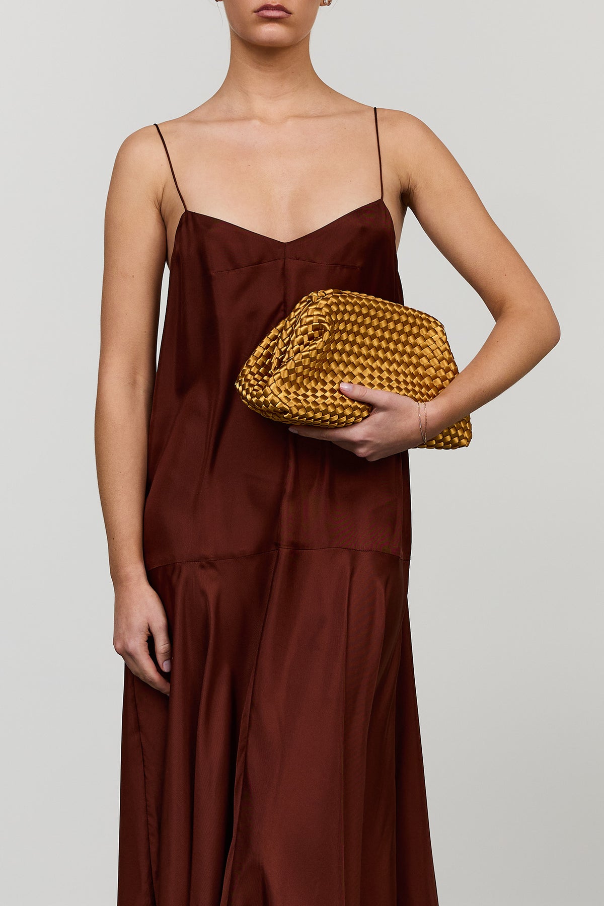 Marrea Pouch Golden Sun Satin