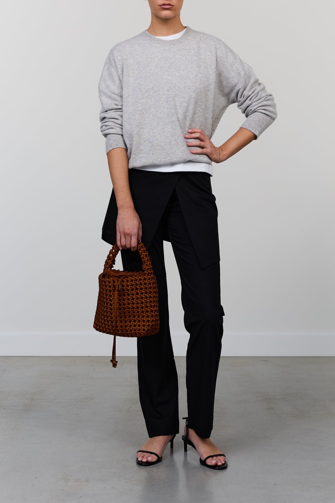 Marrea Basket Open Weave Affogato Satin