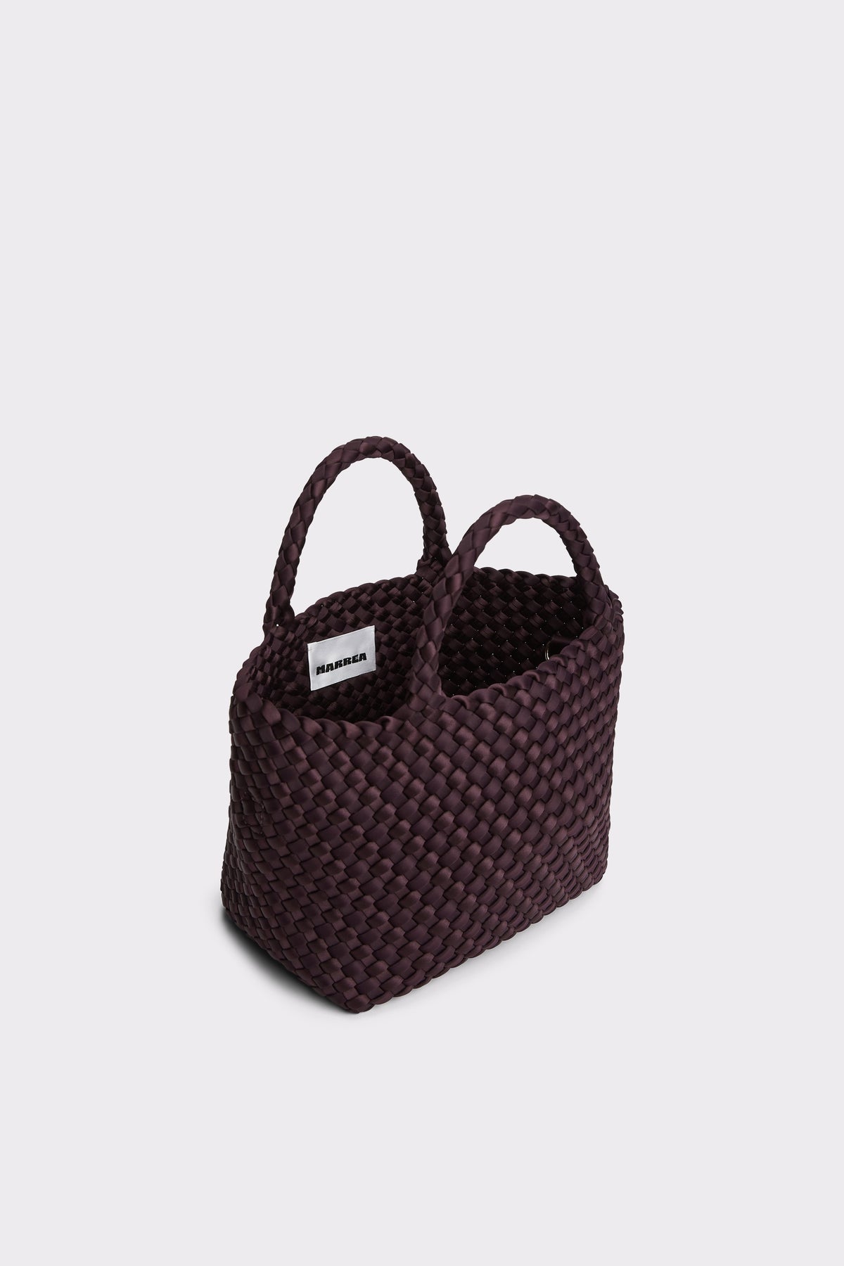 Marrea Midi Aubergine Satin Stripe