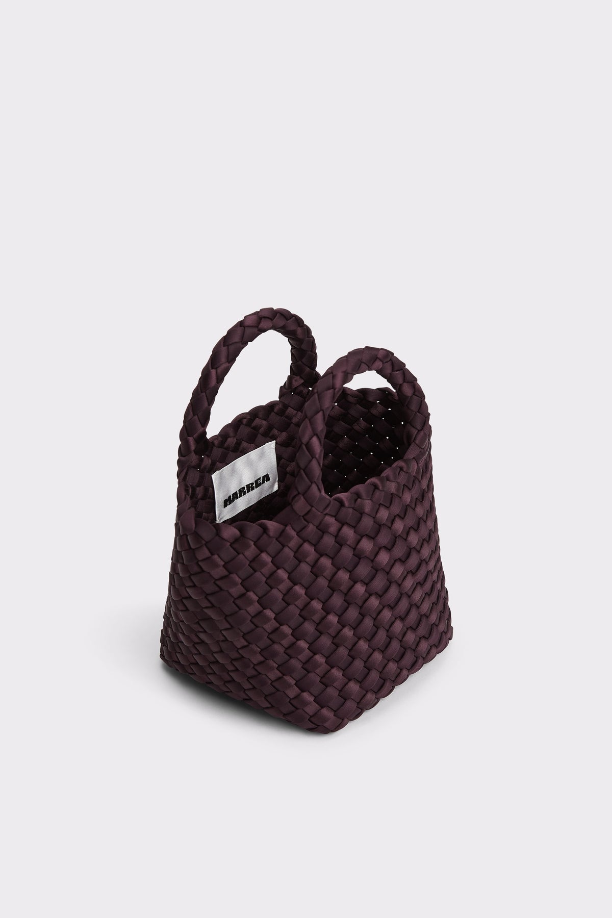 Marrea Mini Aubergine Satin Stripe