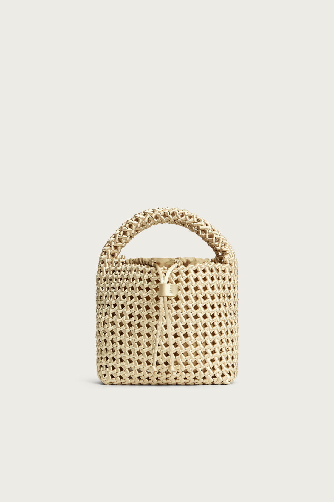 Marrea Basket Open Weave Champagne Satin Gold