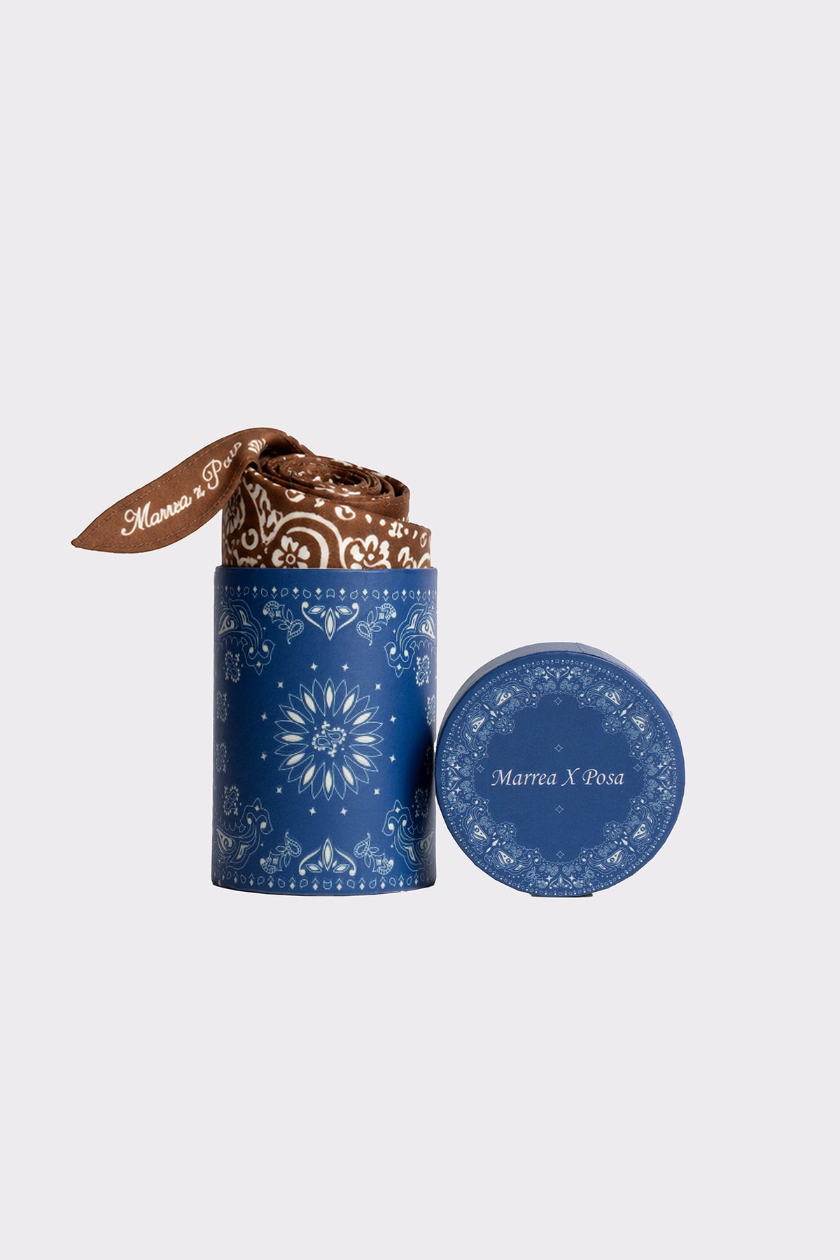 MARREA × POSA Twilly Scarf Caramello Coast
