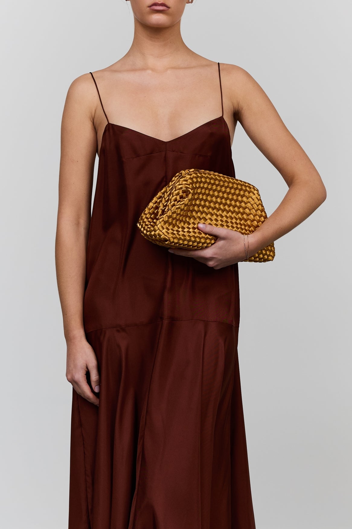 Marrea Pouch Golden Sun Satin