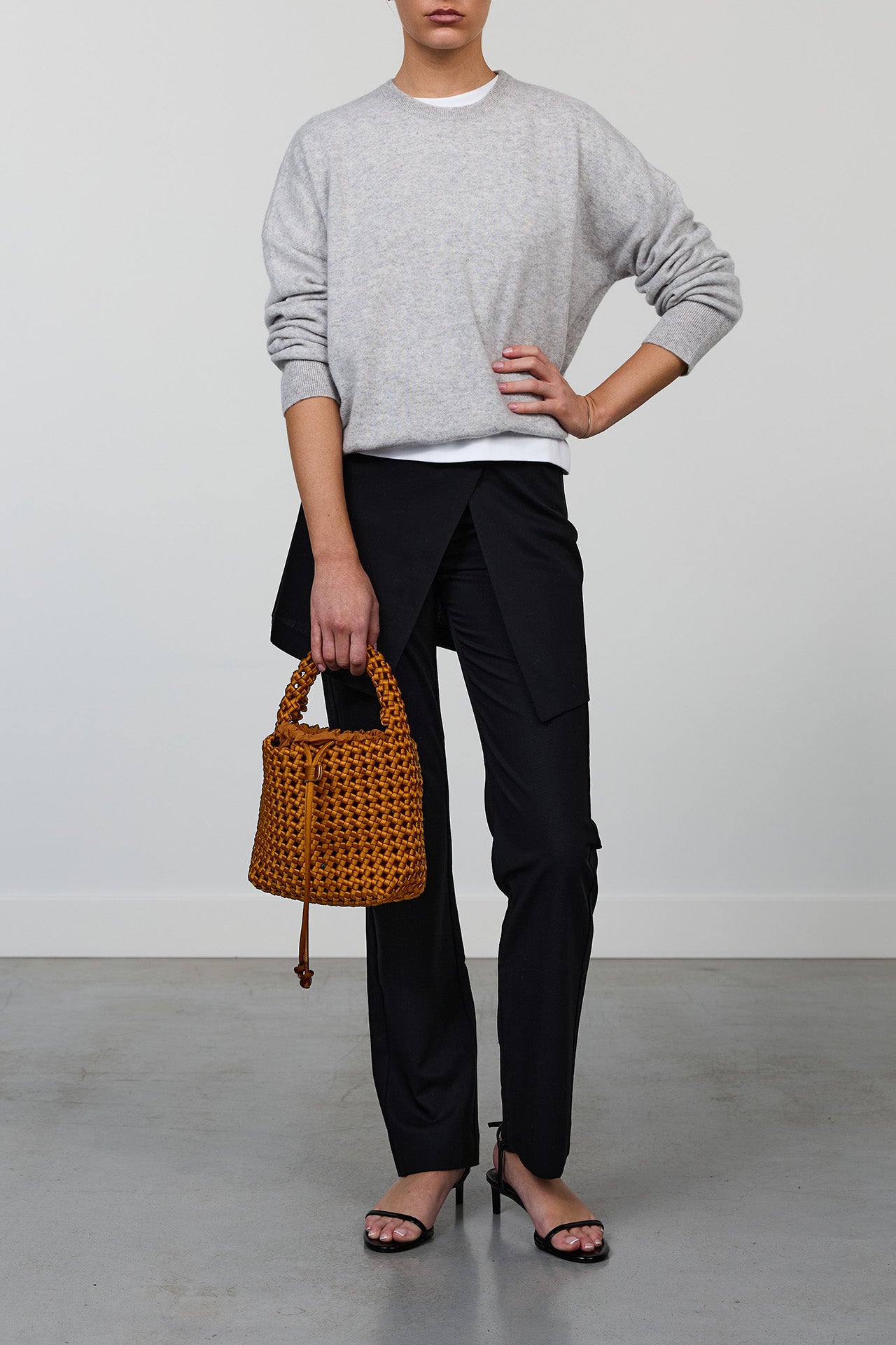 Marrea Basket Open Weave Affogato Satin