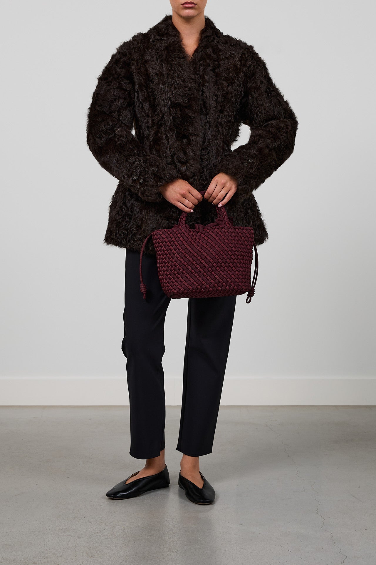 Marrea Midi Inkberry Satin Stripe