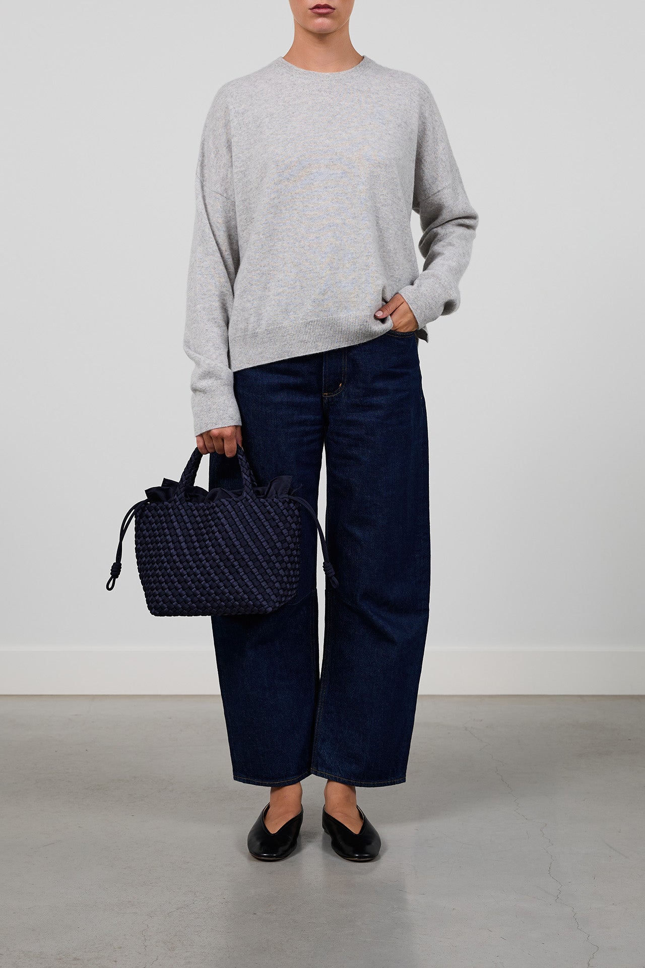 Marrea Midi Midnight Satin Stripe