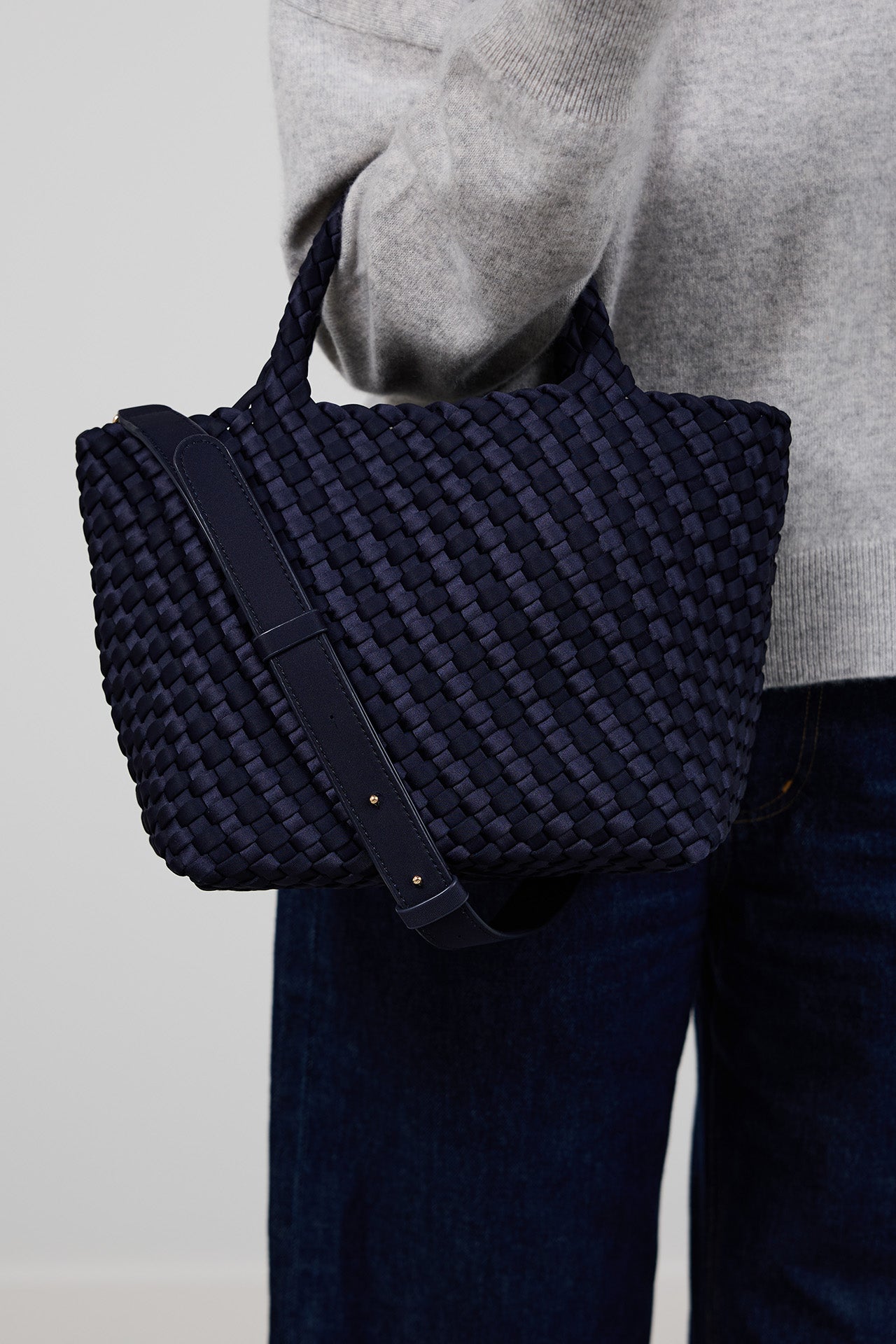 Marrea Midi Midnight Satin Stripe