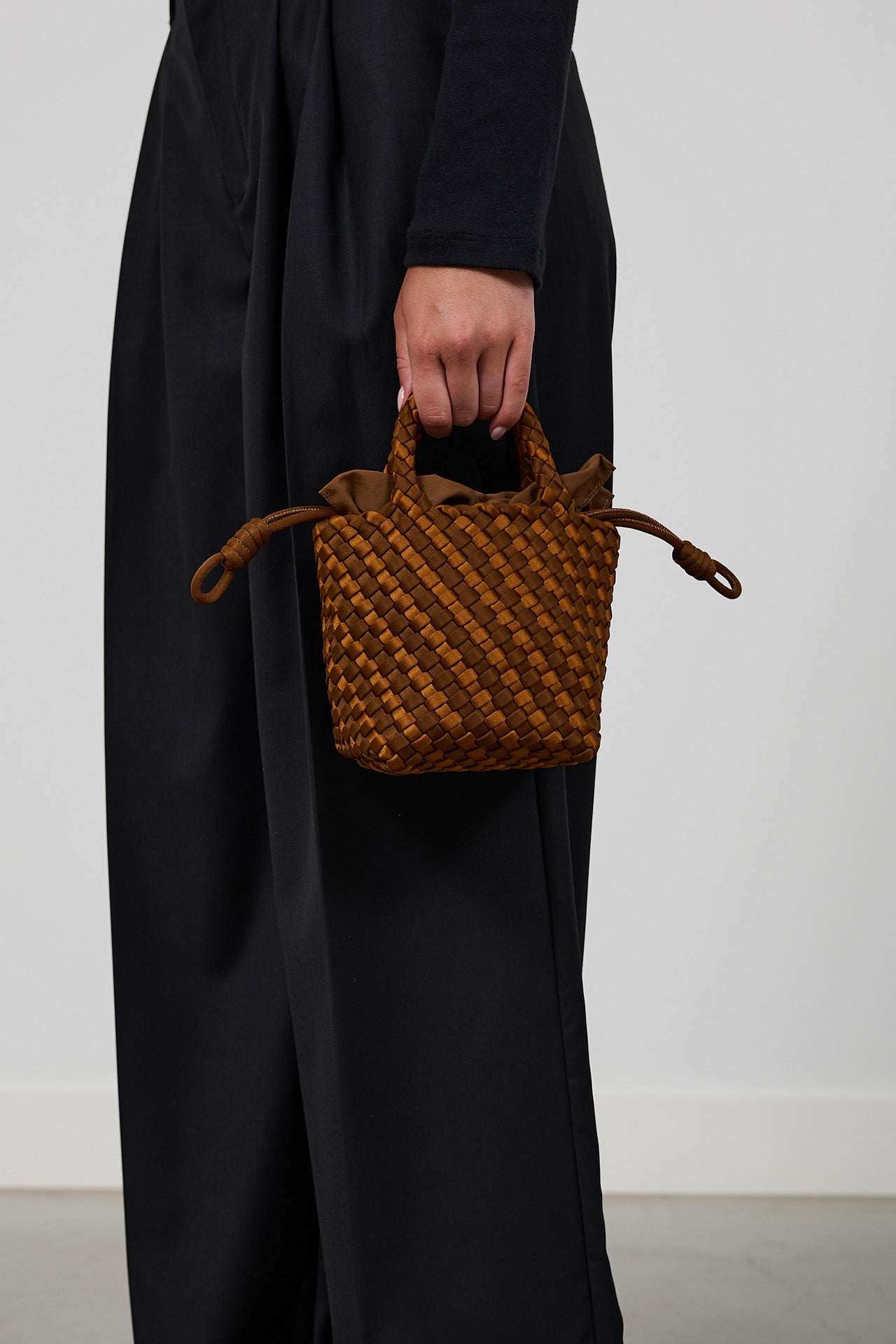 Marrea Mini Caramel & Affogato Satin Stripe